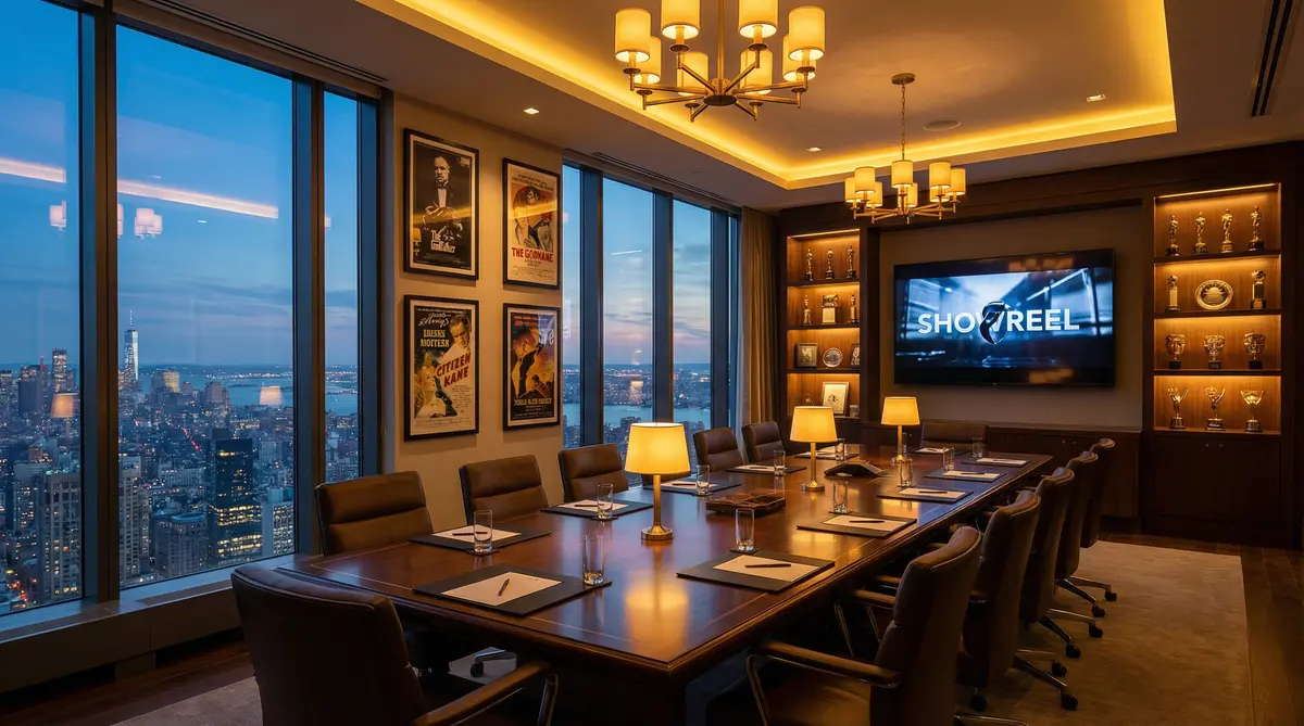 后入视频 投资合作会议室